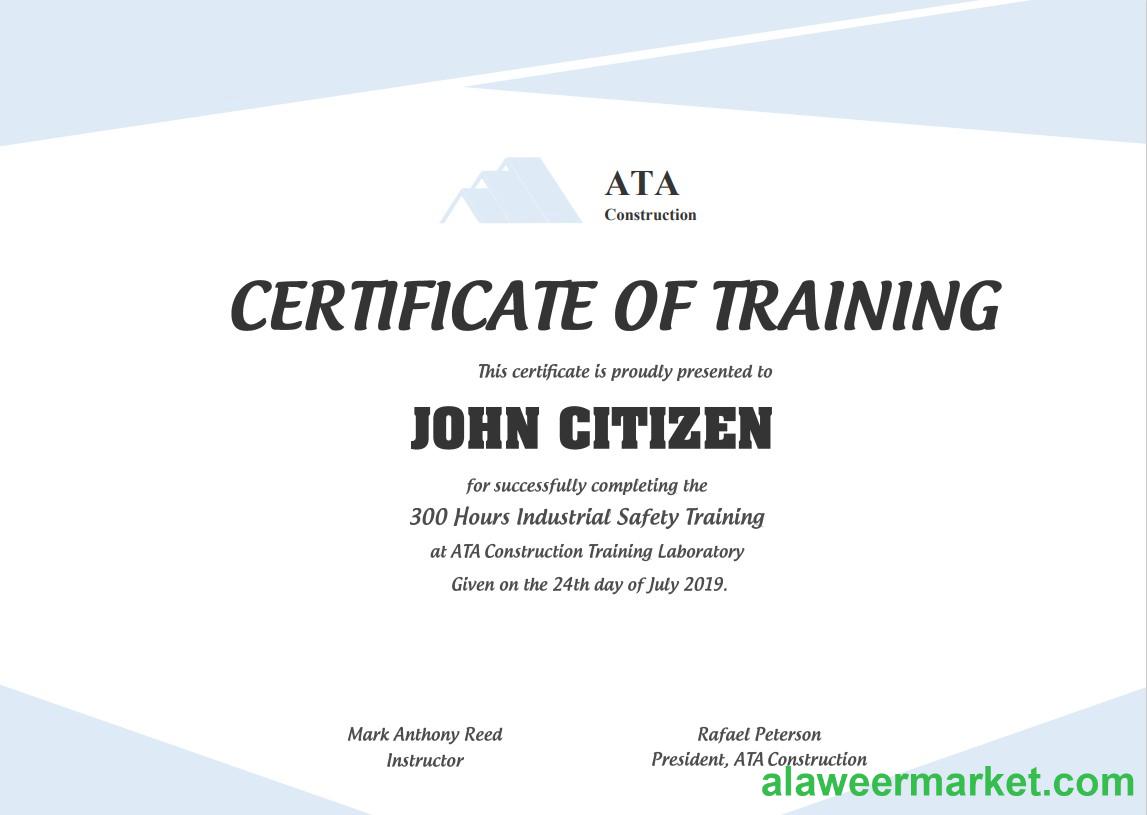 USA Safety Training cert